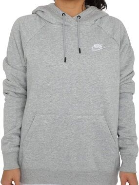 Nike Women's Light Gray Pullover Hoodie Sweatshirt size xs cute cozy homey